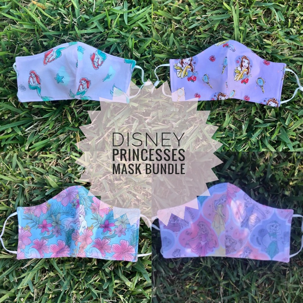 👸🏼 Disney princesses face mask bundle - four (4)